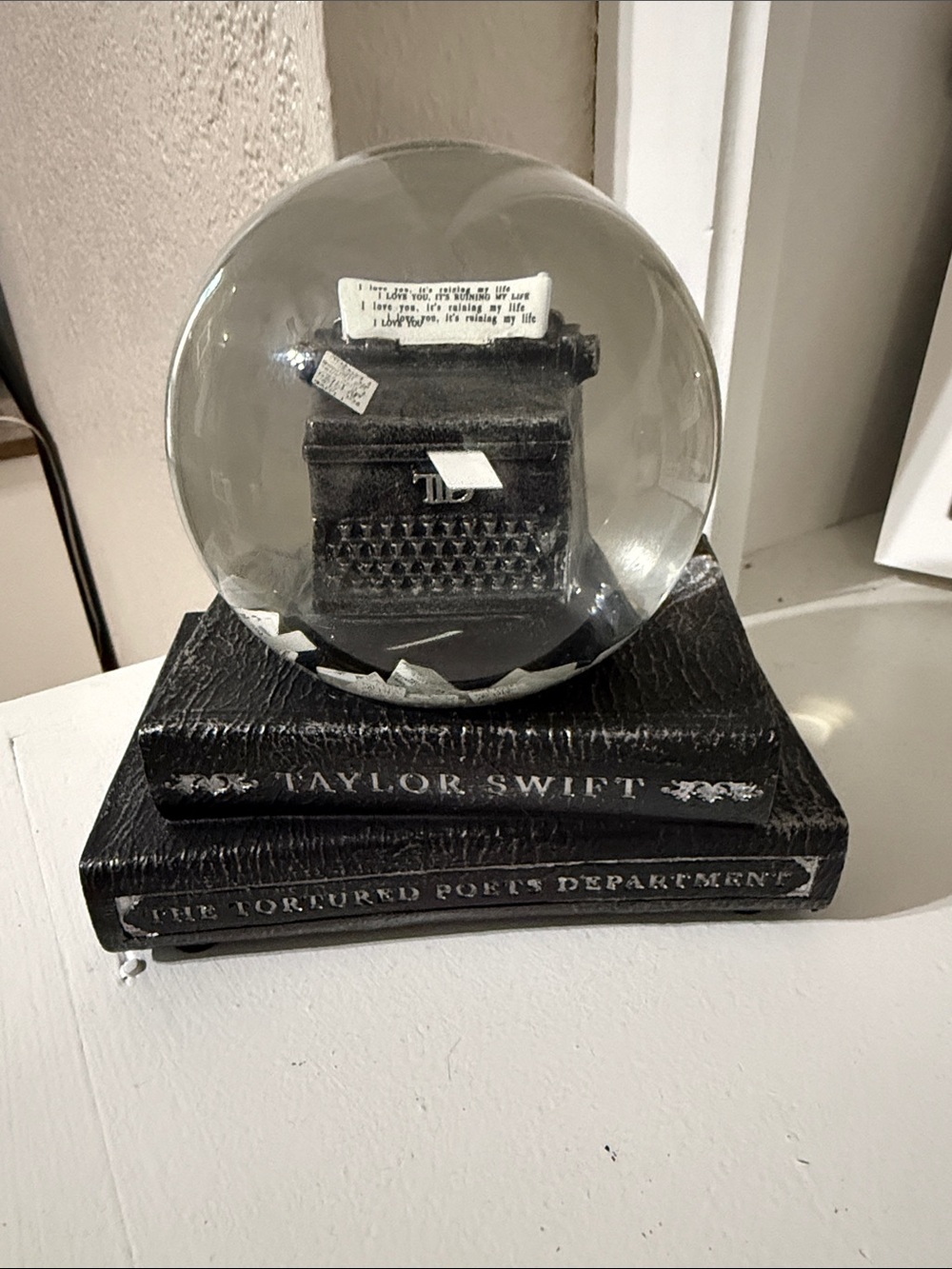 Taylor Swift Tortured Poets Department Snow Globe